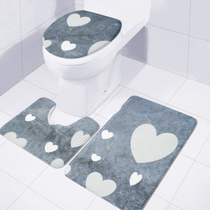 Blue Hearts Toilet Three Pieces Set