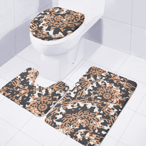 Modern Tribal Geometric Print Design Toilet Three Pieces Set