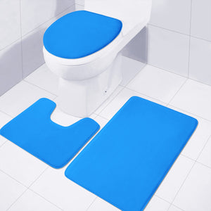 Azure Blue Toilet Three Pieces Set