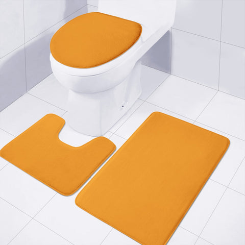 Image of Apricot Orange Toilet Three Pieces Set