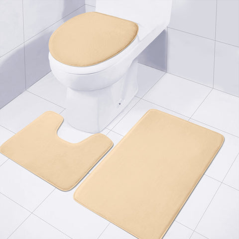 Image of Cute Sunset Orange Toilet Three Pieces Set