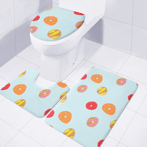 Cute Donuts And Eggs Toilet Three Pieces Set