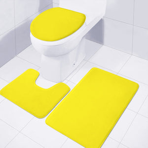 Aureolin Yellow Toilet Three Pieces Set