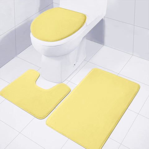 Image of Blonde Yellow Toilet Three Pieces Set