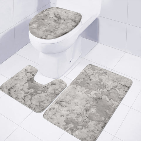 Image of Grey Abstract Grunge Design Toilet Three Pieces Set