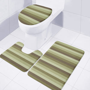 Linear Warm Print Design Toilet Three Pieces Set