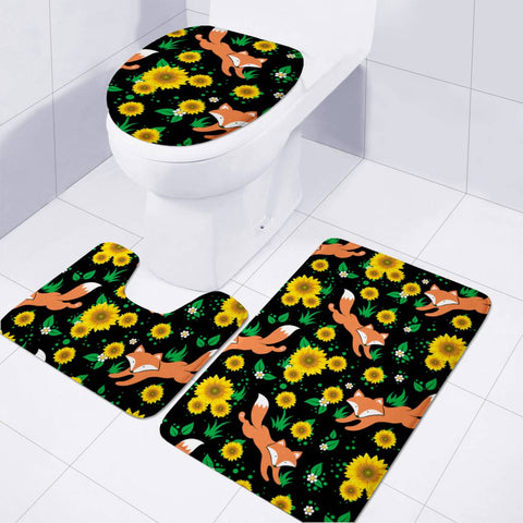 Image of Sunflower Toilet Three Pieces Set