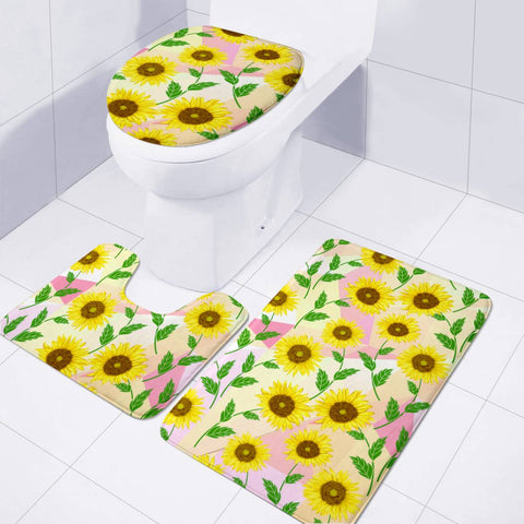 Image of Sunflower Toilet Three Pieces Set