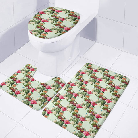 Image of A Garland Of Roses Toilet Three Pieces Set