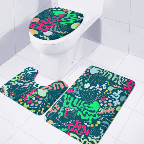 Image of Tropical Explosion Toilet Three Pieces Set