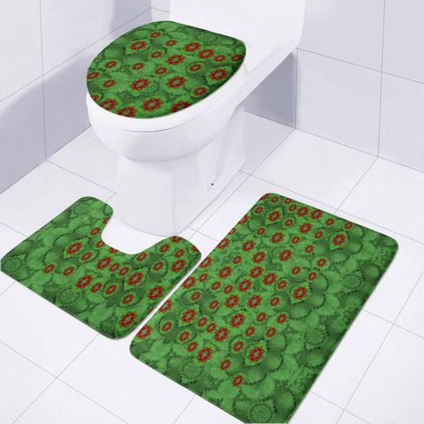 Image of Floral From Paradise Toilet Three Pieces Set