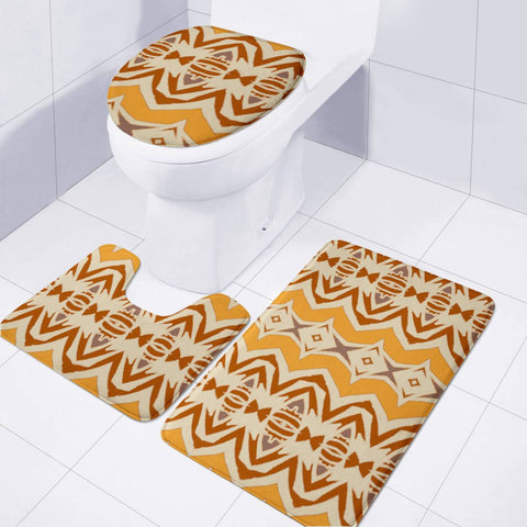 Image of Brown Toilet Three Pieces Set