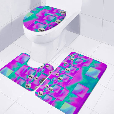 Image of Eyes On Cute Colors Toilet Three Pieces Set