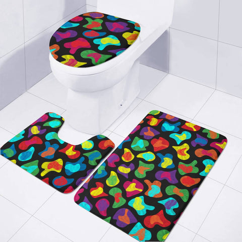 Image of Animal Print Toilet Three Pieces Set