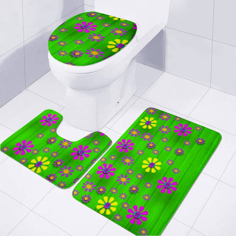 Image of Flowers Dance In The Green Toilet Three Pieces Set