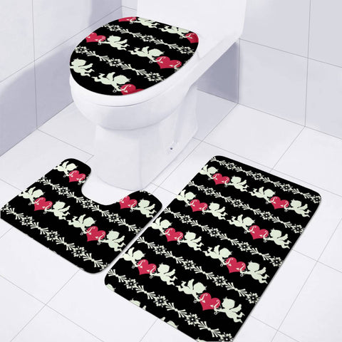 Image of Cupid Pattern Toilet Three Pieces Set