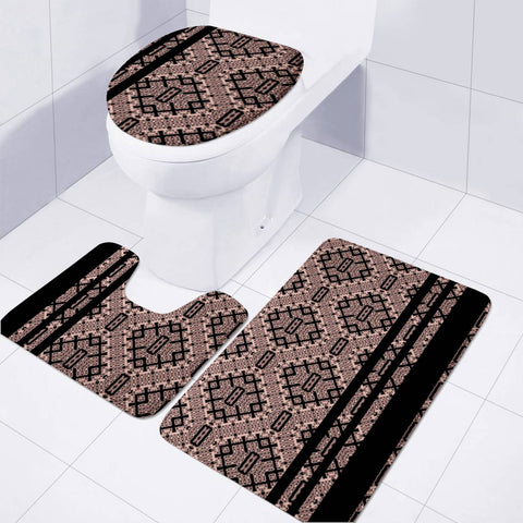 Image of Brown Toilet Three Pieces Set