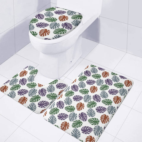 Image of Glitter Monstera Toilet Three Pieces Set