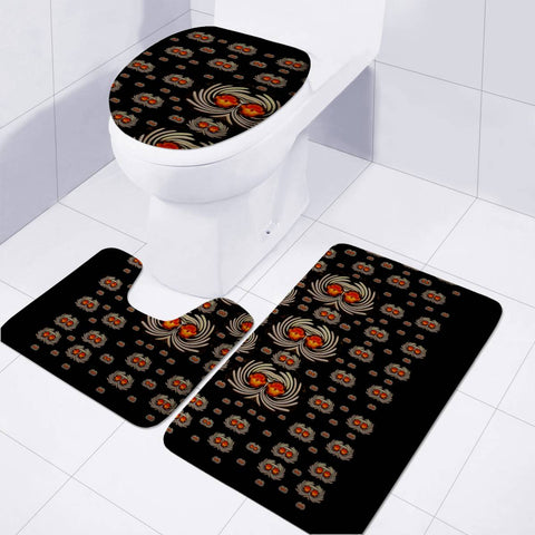 Image of Orchids Decorative Toilet Three Pieces Set