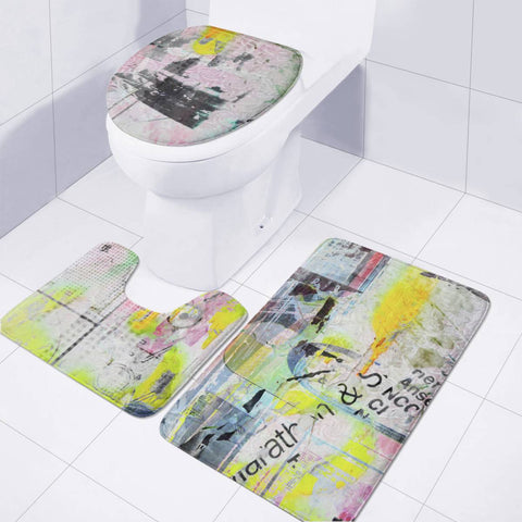 Image of Graffiti Graphic Toilet Three Pieces Set