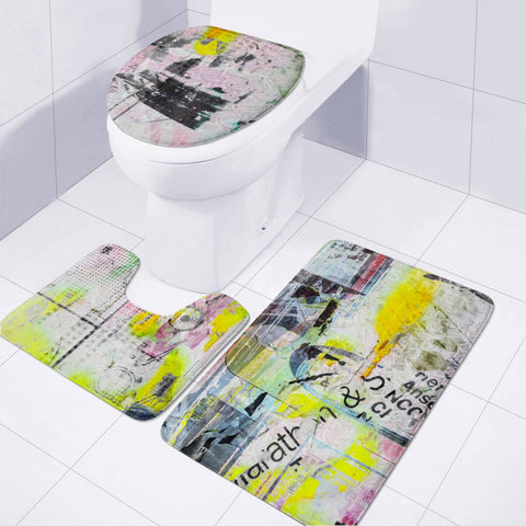 Image of Graffiti Graphic Toilet Three Pieces Set