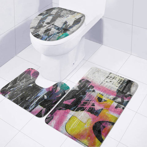 Image of Graffiti Grunge Toilet Three Pieces Set