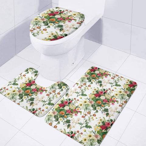 Image of Vintage Flowers Toilet Three Pieces Set