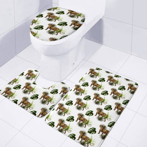 Image of African Leopard Toilet Three Pieces Set