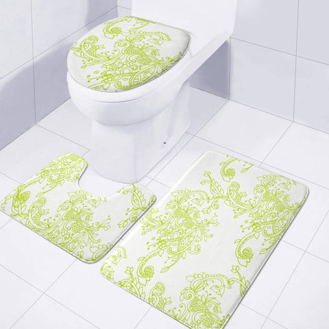 Image of Green Toilet Three Pieces Set