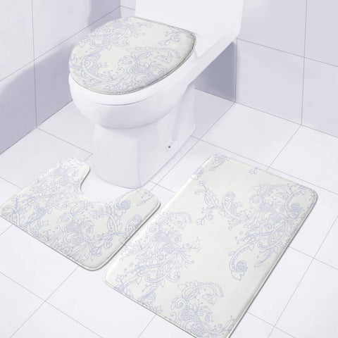 Image of Blue Toilet Three Pieces Set