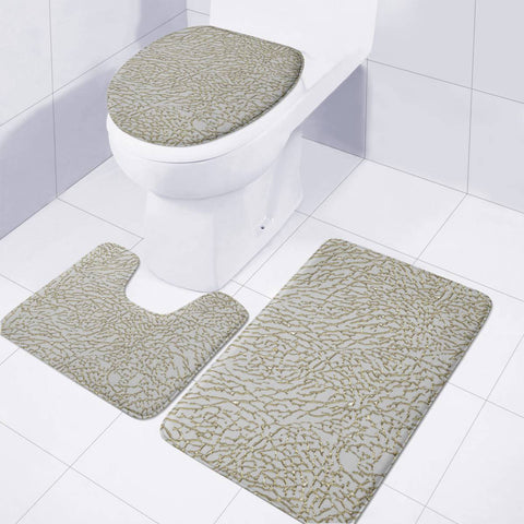 Image of Gold Elephant Skin Toilet Three Pieces Set