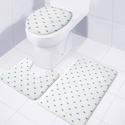 Image of Fish Pattern Toilet Three Pieces Set