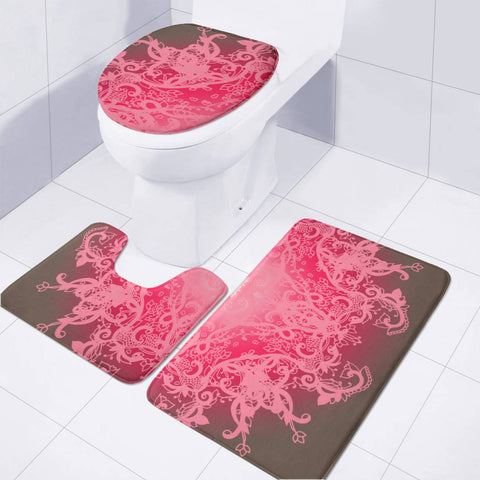 Image of Pink Toilet Three Pieces Set