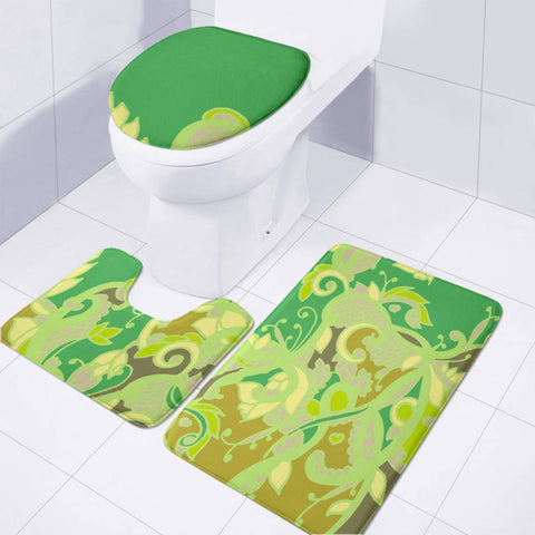 Image of Green Toilet Three Pieces Set