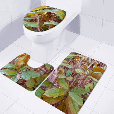 Image of New Autumn Leaves Toilet Three Pieces Set