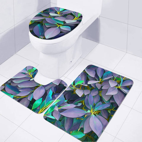 Image of Lovely Leaves Toilet Three Pieces Set