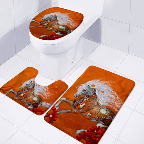 Image of Wonderful Steampunk Horse Toilet Three Pieces Set
