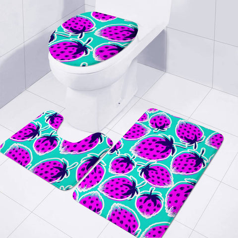 Image of Strawberry Toilet Three Pieces Set