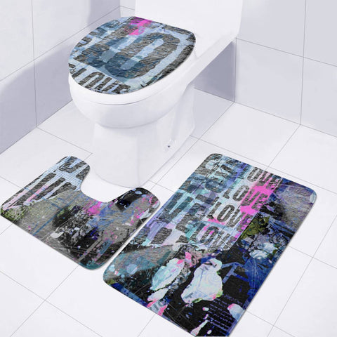 Image of Graffiti Love Toilet Three Pieces Set