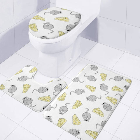 Image of Mice Love Cheese Toilet Three Pieces Set