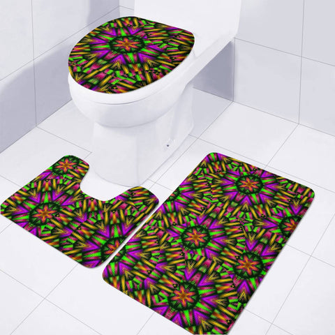 Image of Paradise Flower In The Jungle Toilet Three Pieces Set