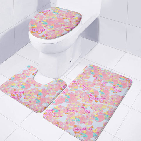 Image of Pink Toilet Three Pieces Set