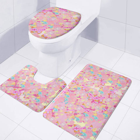 Image of Pink Toilet Three Pieces Set