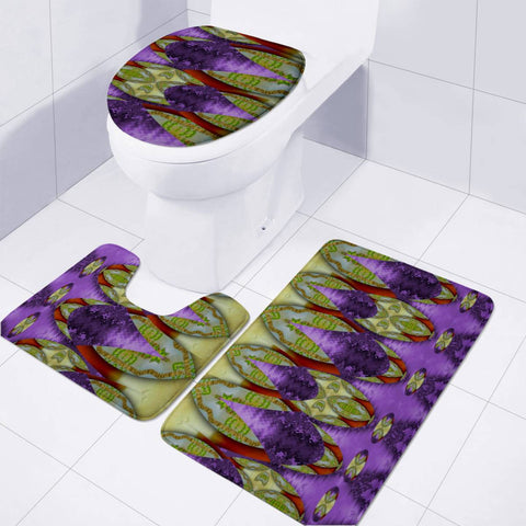 Image of Divine Flowers Striving To Reach Universe Toilet Three Pieces Set