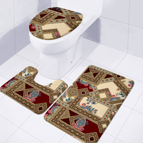 Image of Luxury Abstract Design Toilet Three Pieces Set