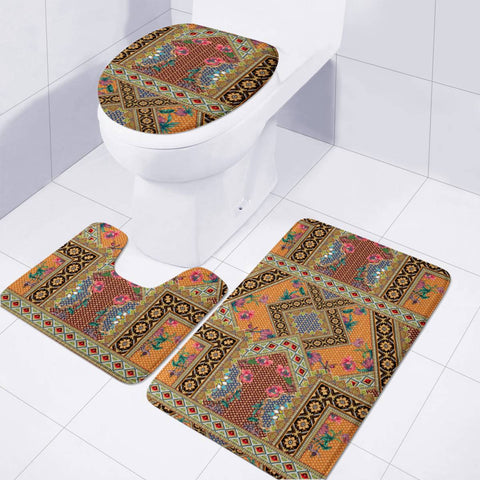 Image of Luxury Abstract Design Toilet Three Pieces Set