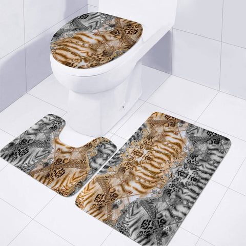 Image of Luxury Abstract Design Toilet Three Pieces Set