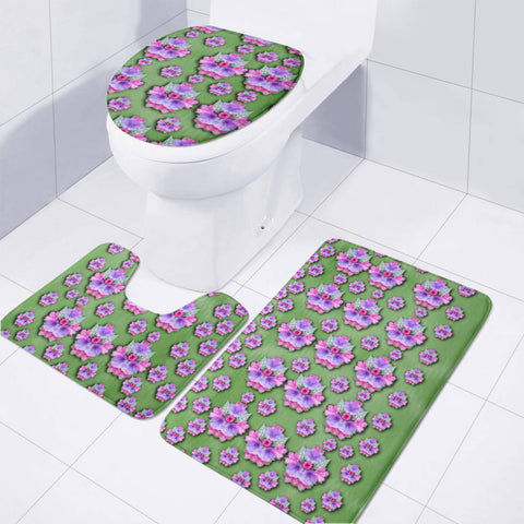 Image of Fantasy Flowers Dancing In The Green Spring Toilet Three Pieces Set