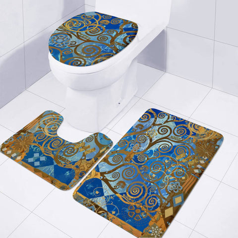 Image of Klimt Tree Toilet Three Pieces Set