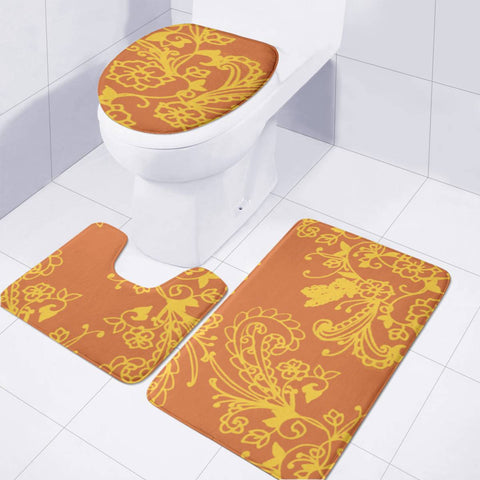 Image of Brown Toilet Three Pieces Set